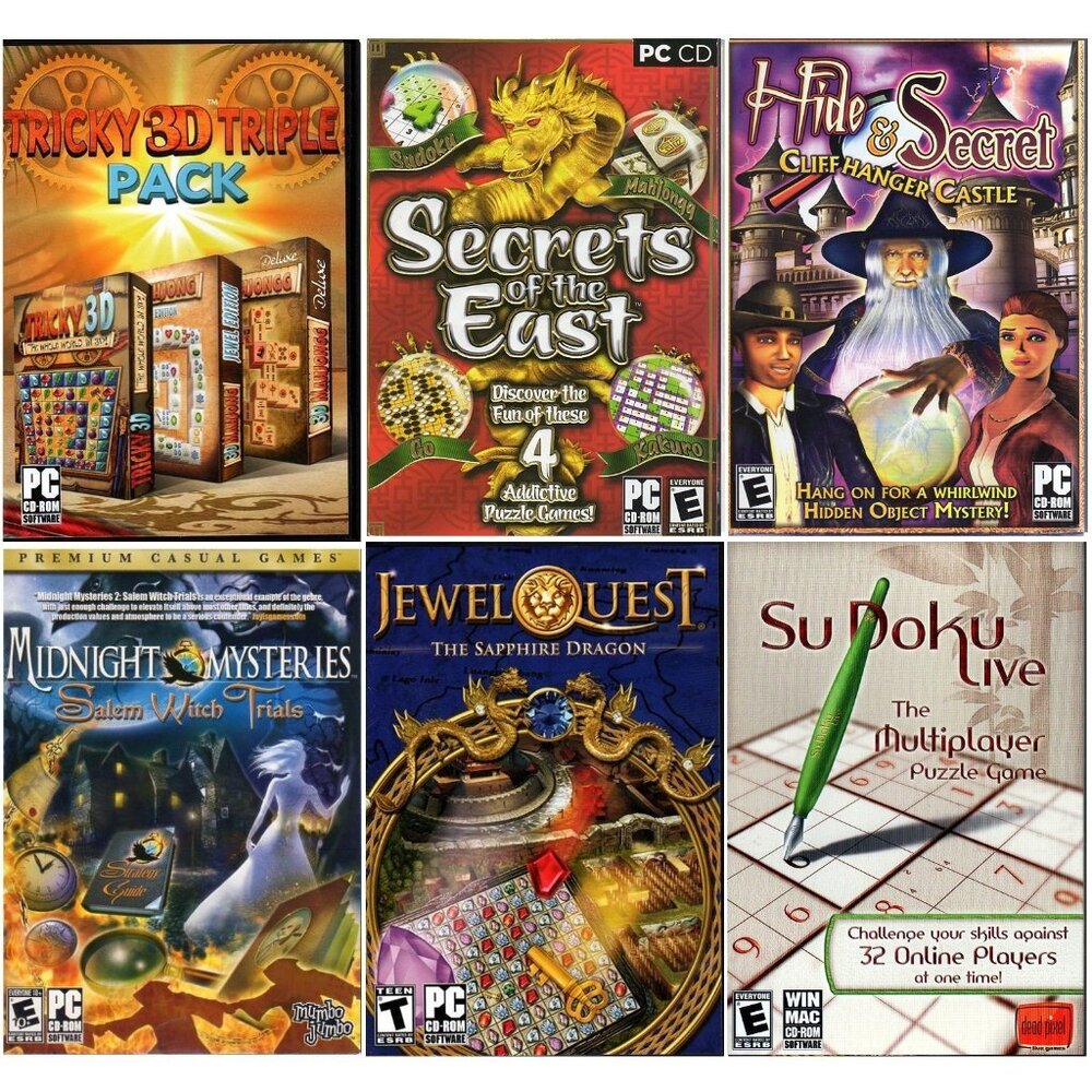 6 PC Games Lot2 - FACTORY SEALED!